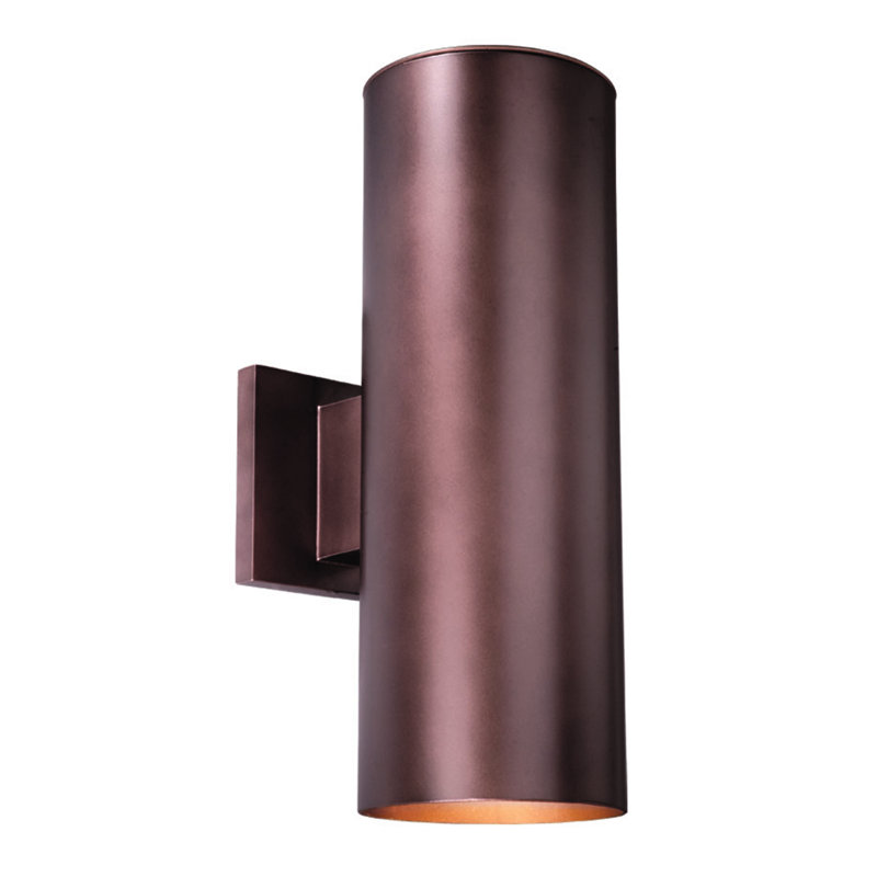 Edith Aluminum Outdoor Armed Sconce, Deep Bronze, 20" H x 5" W x 8" D, Up/Down