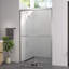 44 - 48 "x 76" porte de douche coulissante double pour salle de bain, verre trempé transparent de 6 mm de 1/4 po, cadre en aluminium et rouille, configuration réversible-125665496