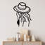 Accessoire mural décoratif en métal, noir, 18,5 po x 24,8 po | Fabrication 100% métal, épaisseur: 0,06 po | Conception élégante et durable, parfaite pour la décoration intérieure, le salon, le bureau et les espaces modernes