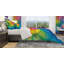 Ensemble de housse de couette à géométrie triangulaire en arc-en-ciel designart-35228667
