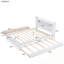 Grand lit plateforme en bois avec rangement à DEL, 2 tiroirs et 1 lit gigogne simple-875428501