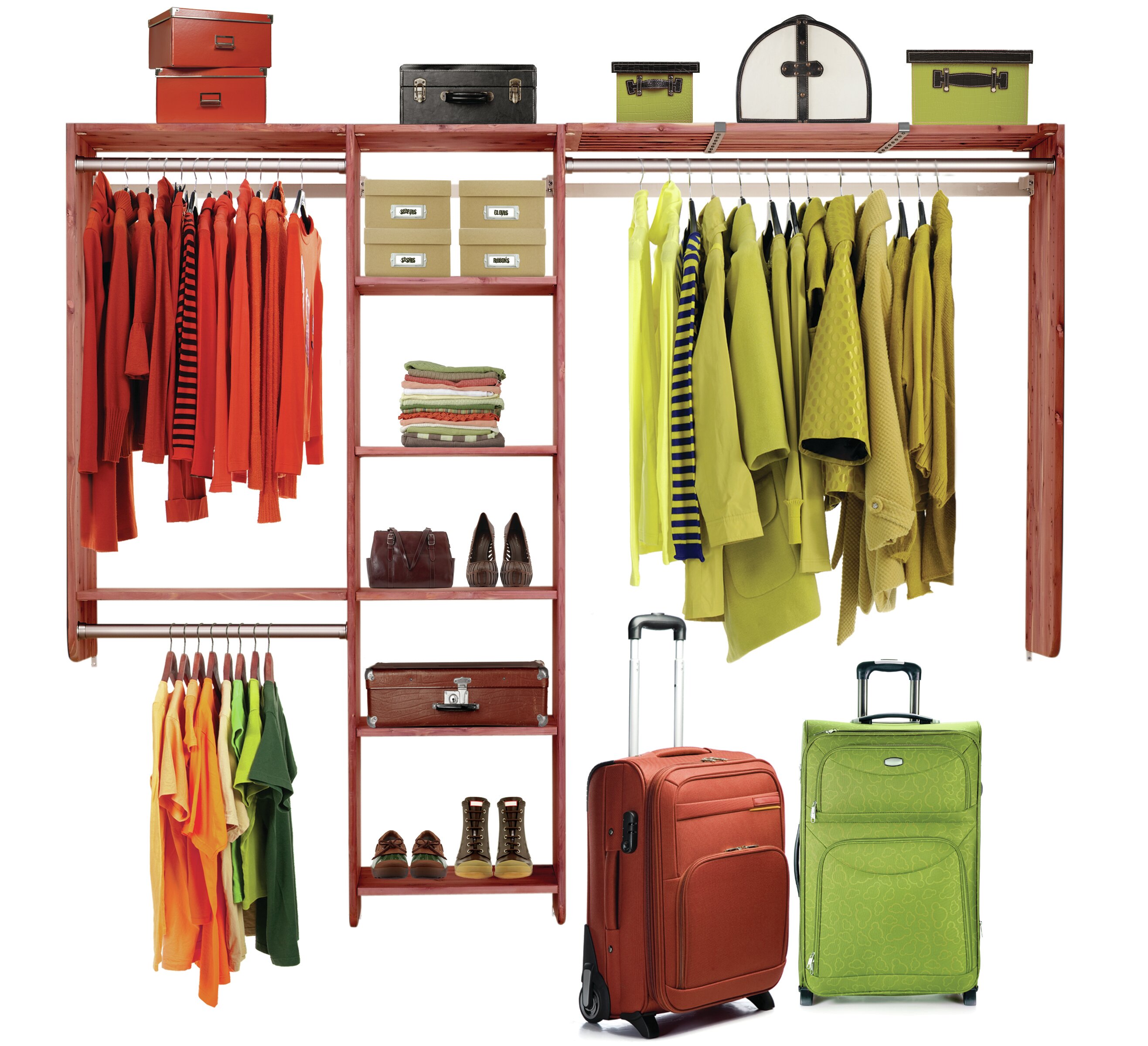 Cedar Closet Organizer: 16 Pc Stackable Closet System