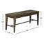 Banc de salle à manger en bois d'hévéa Swanscombe