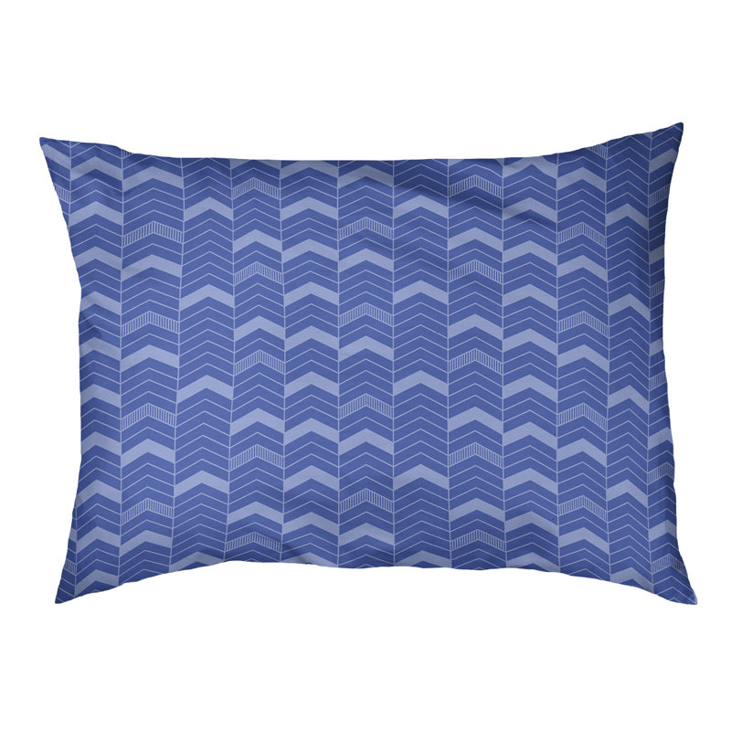 Coussin de concepteur lineed Chelan, Petit (L 28 po x l 18 po), Bleu