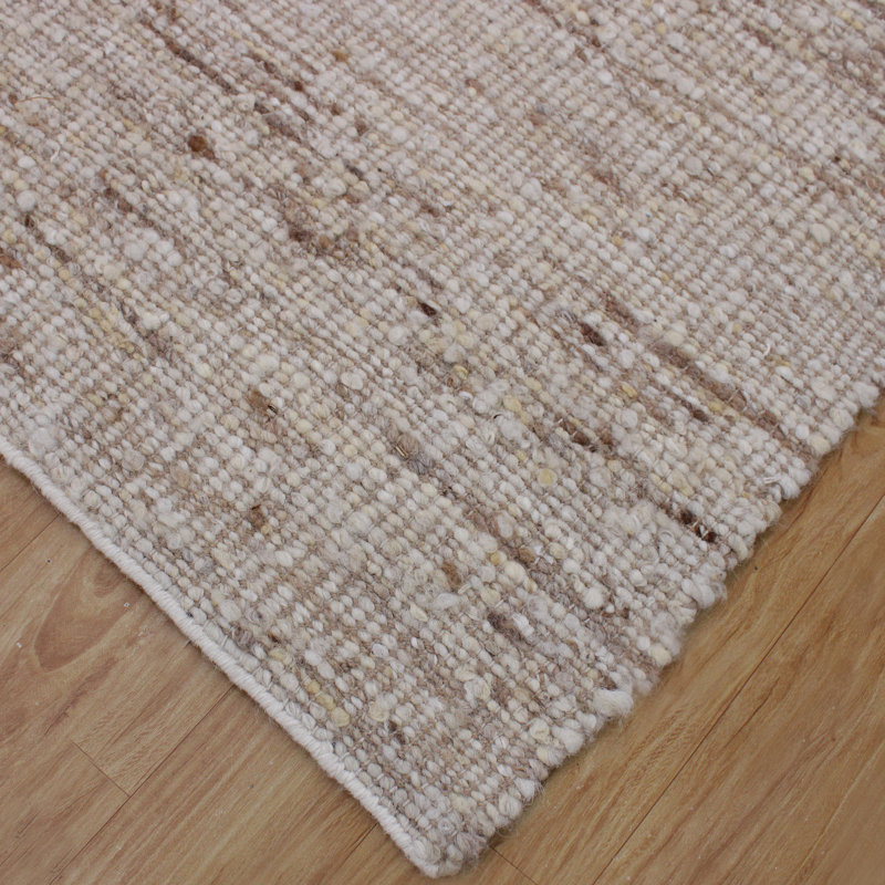 Rafael Wool Area Rug in Light Pink, Rectangle 6' x 9'