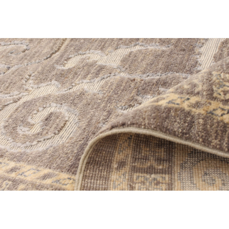 Tapis de zone en laine 9 pi x 12 pi 3 po main-of-kind-noué la 2010 ushak Albano