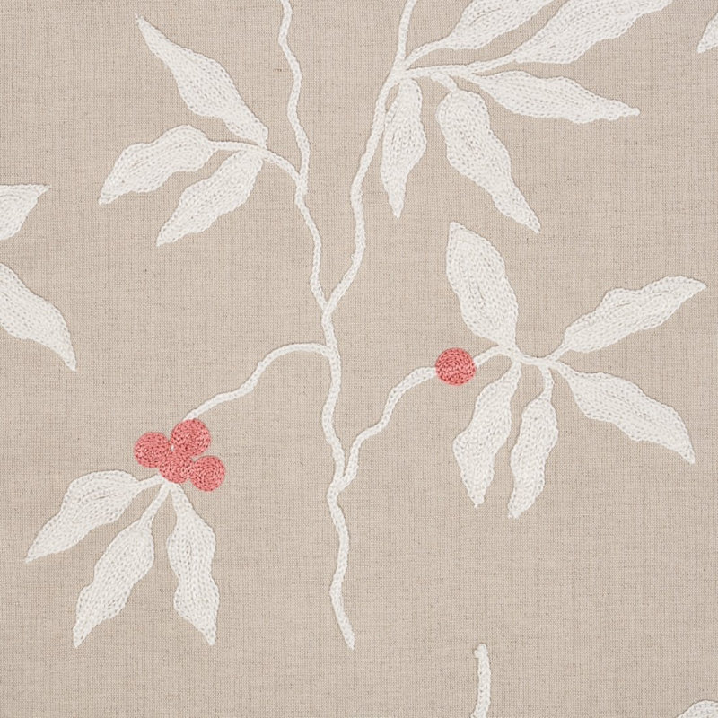 Tissu brodé Lilla, Ivoire
