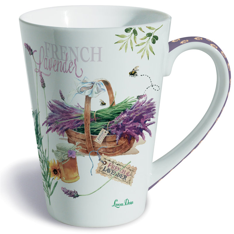 Tasse en porcelaine lavande Bee Farm