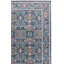 Tapis oriental rectangulaire en polyester tissé à la machine bleu / noir-70812979