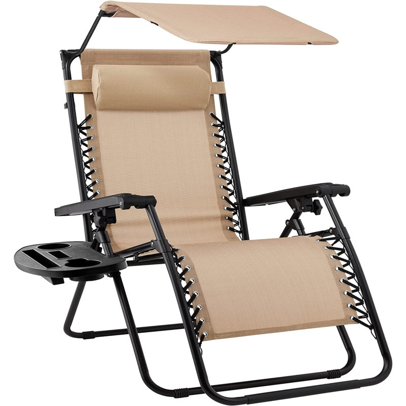 Alahia Folding Recliner Chair, Beige