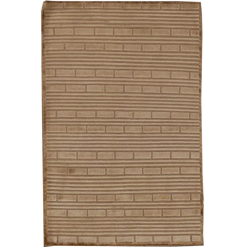 Tapis beige noué à la main de haute qualité