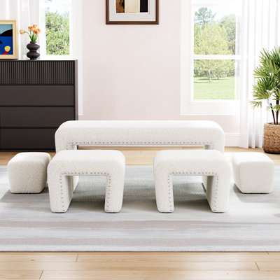 Teddy Fleece Upholstered Bench