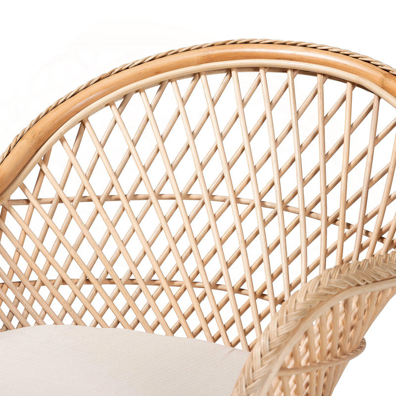 Fauteuil en rotin naturel tressé