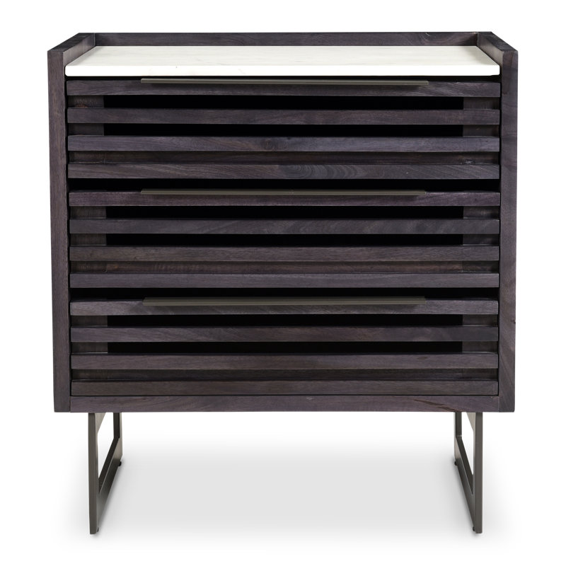 Iker 3 - Drawer Solid Wood Dresser