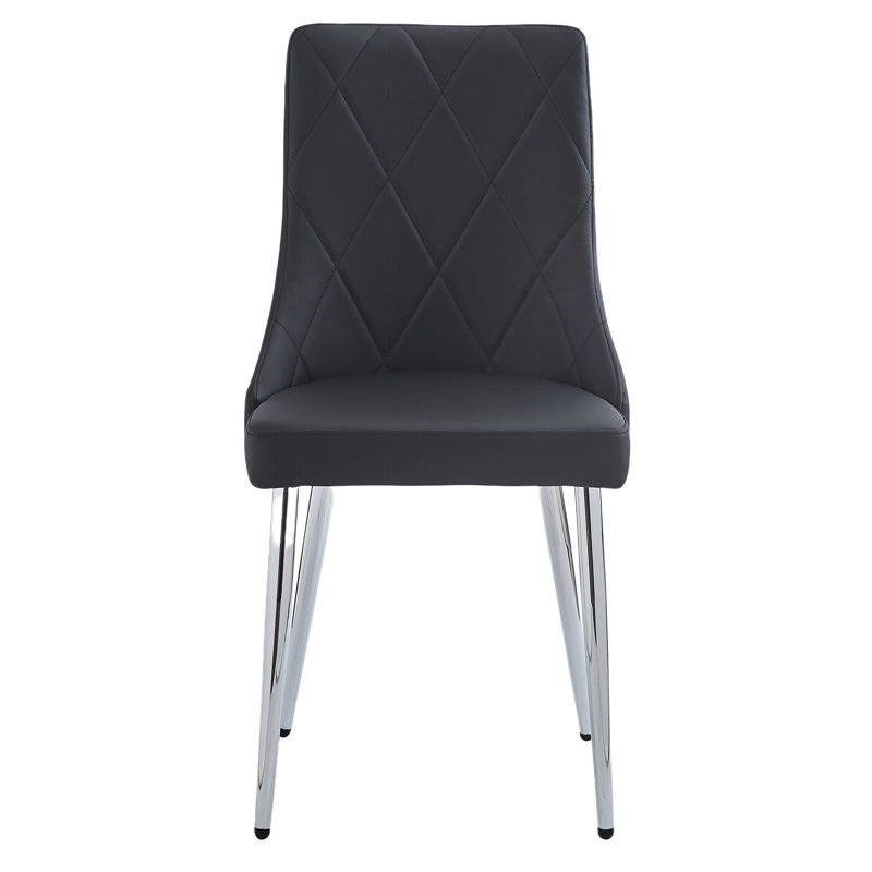 Chaise d'appoint Devo noire (paquet de 2), Noir