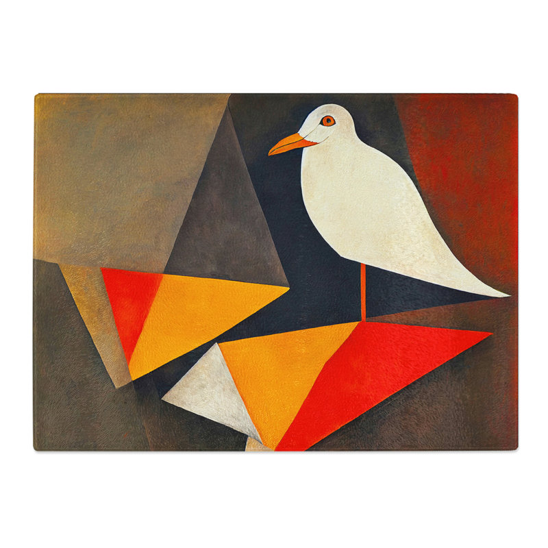 Seagull Abstract Vol.2  Glass Chopping Board