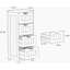Petite armoire de rangement autoportante avec commode décorative 4 tiroirs