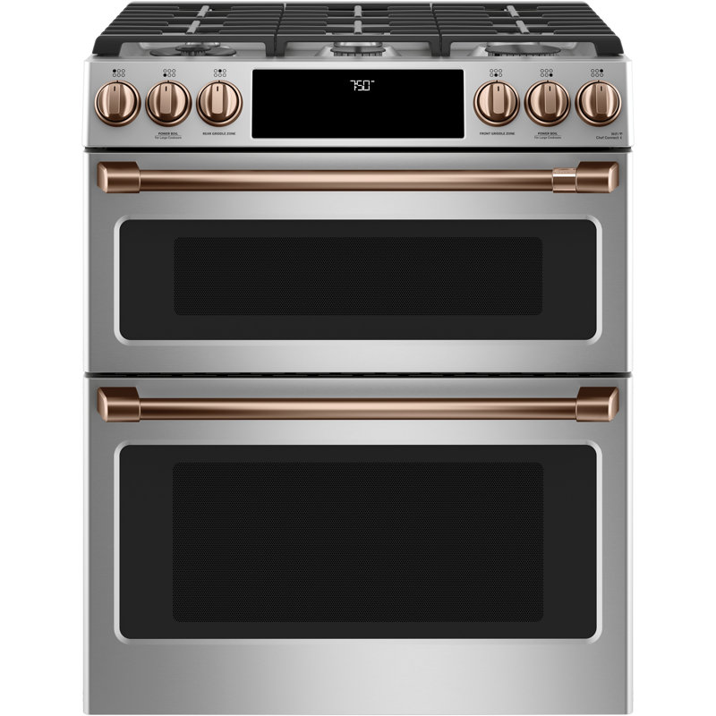 Front Control Gas Range Handle Kit, Brushed Copper