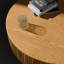 Table basse ronde artisanale en bois massif cannelé, disponible en formats de 40, 35 et 31 pouces.-1739896300-1732708691