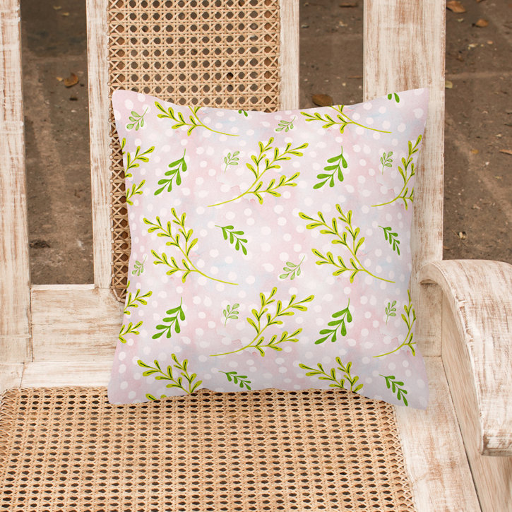  Coussin extérieur Leaves, 14 po x 14 po