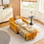 Chaise confortable jaune pour petit appartement avec balcon et canapé-lit-1202153476
