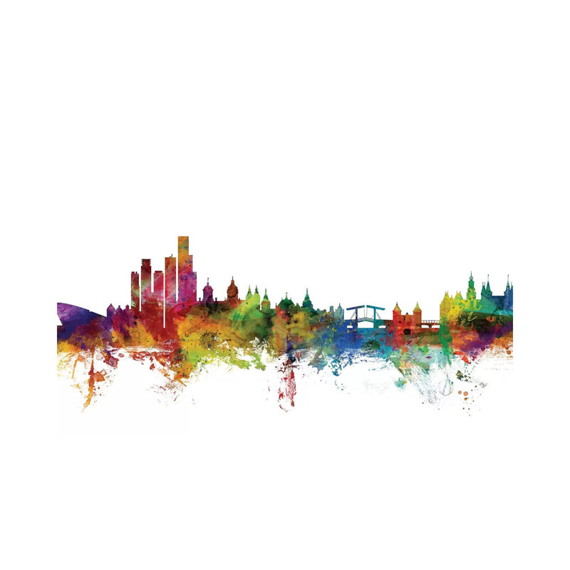 Amsterdam, The Netherlands Skyline by Michael Tompsett - Wrapped Canvas Gallery-Wrapped Canvas Giclée