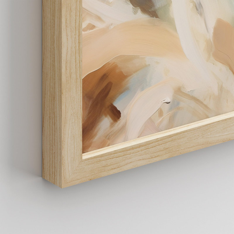 «Abstract Swirls In Earth Tones» sur papier, Naturel, H 14 po x l 11 po