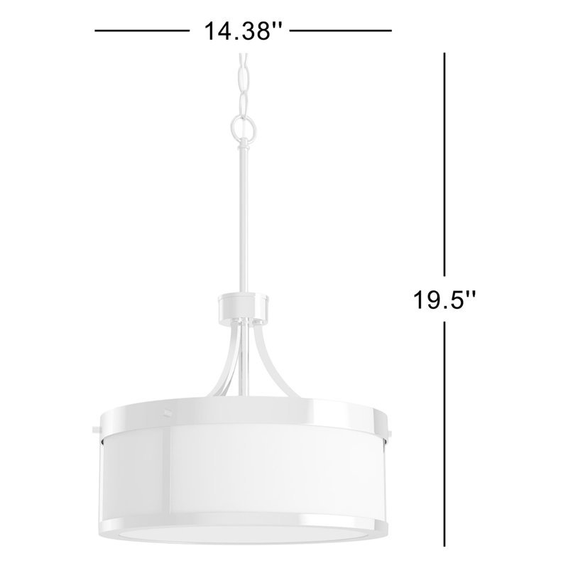 Lustre cylindrique unique à deux lumières Ashaan, Nickel poli