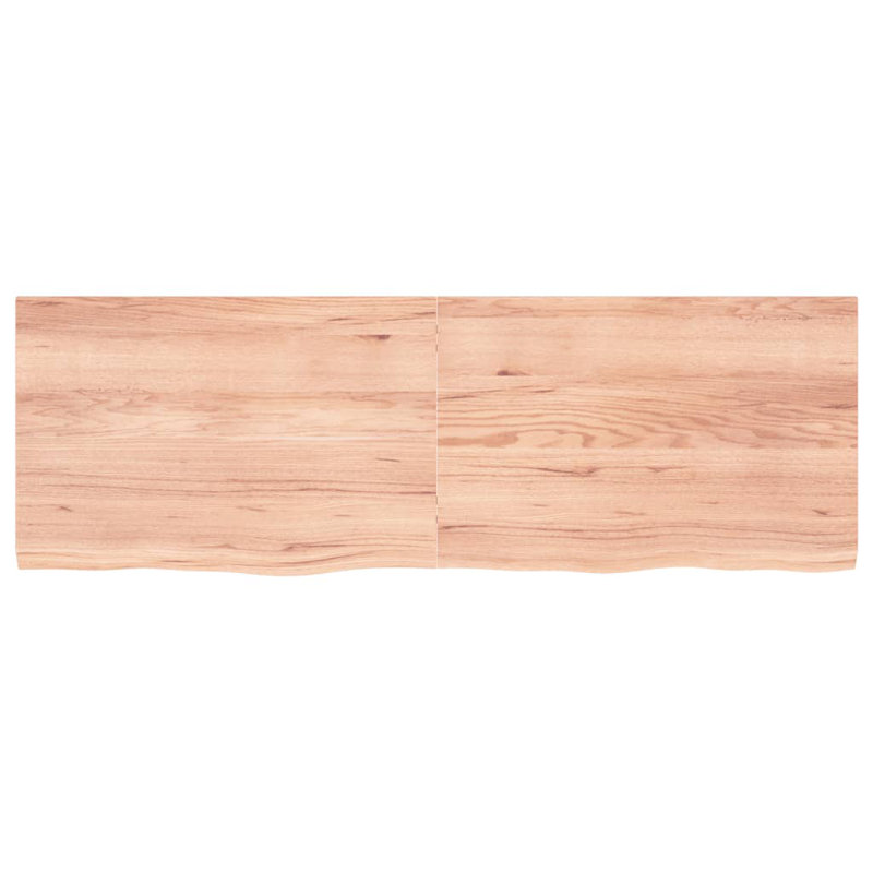 Autaum 180cm Solid Wood Bathroom Vanity Top, Light Brown