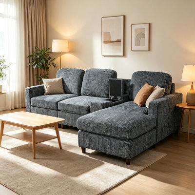 Canapé modulaire en forme de L de 82 po