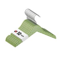 Honey-Can-Do Light Green Slim-Profile Non-Slip Velvet Hangers