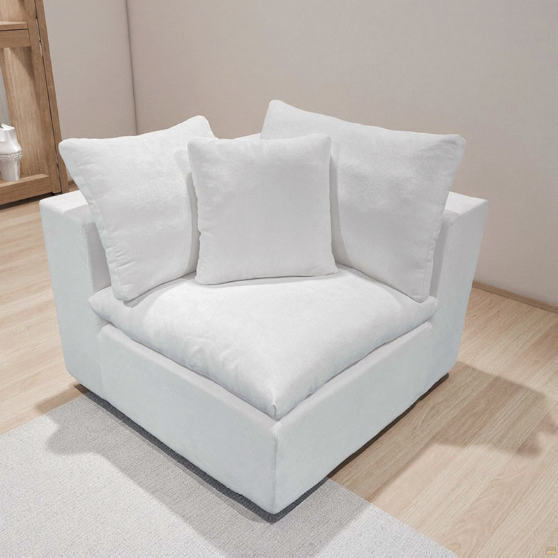 Canapé modulaire modulaire, Blanc