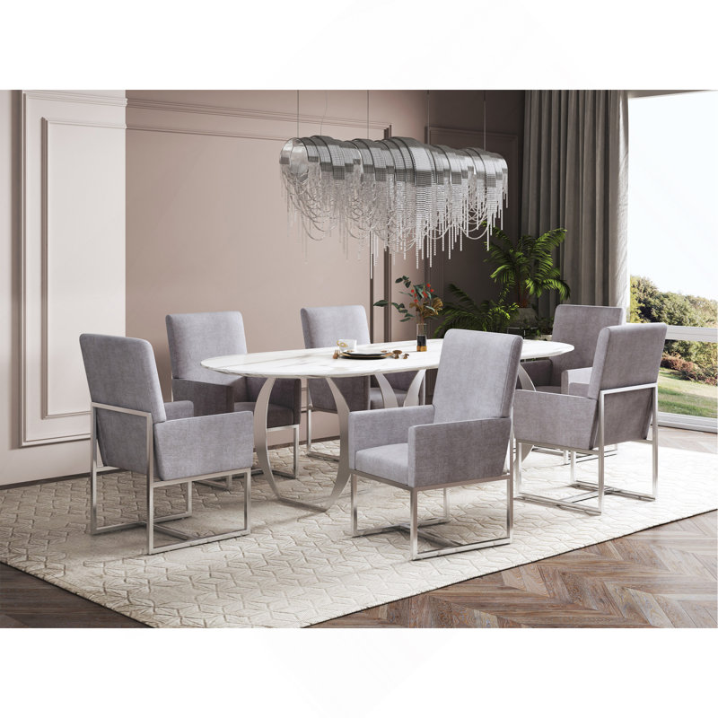 Chaise de salle à manger grise, Gris