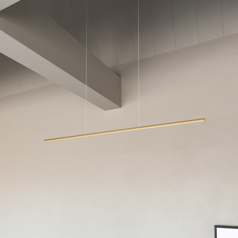 Luminaire suspendu pour îlot de cuisine 1 lumière Vega Minor, H 0,5 po x l 47,38 po x P 0,5 po