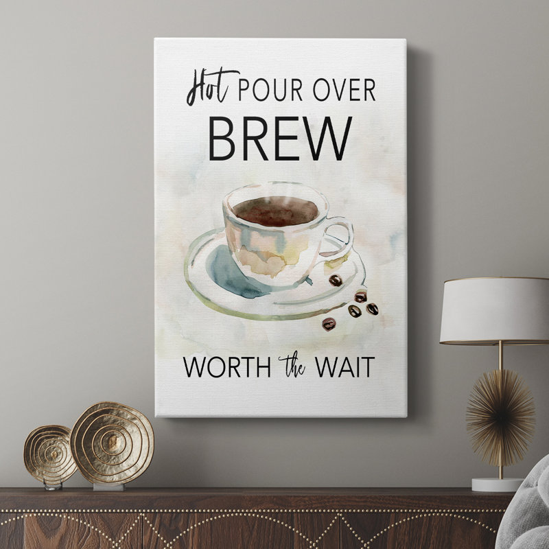 Hot Pour Over Brew -Gallery Wrapped Cavas, 48" H x 32" W