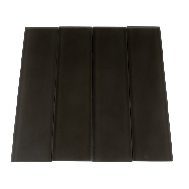 3"X 12" Matte Finished Glass Subway Tile, Ash Gray