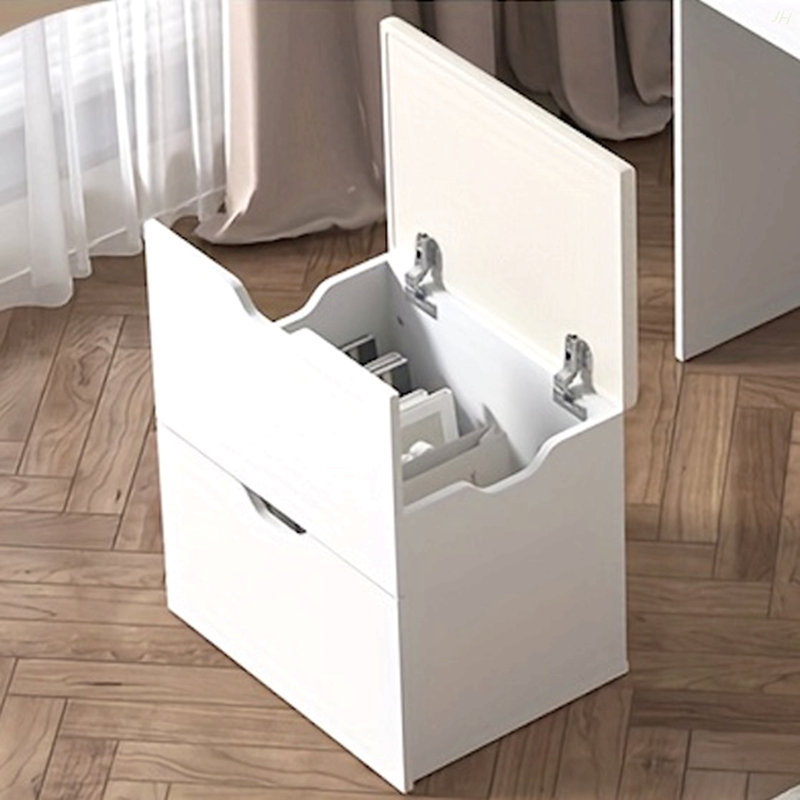 Coiffeuse et tabouret, ensemble de coiffeuse multifonctionnel 3-en-1, avec modes d'éclairage tricolore, miroir HD, deux tiroirs coulissants et tabouret de rangement caché