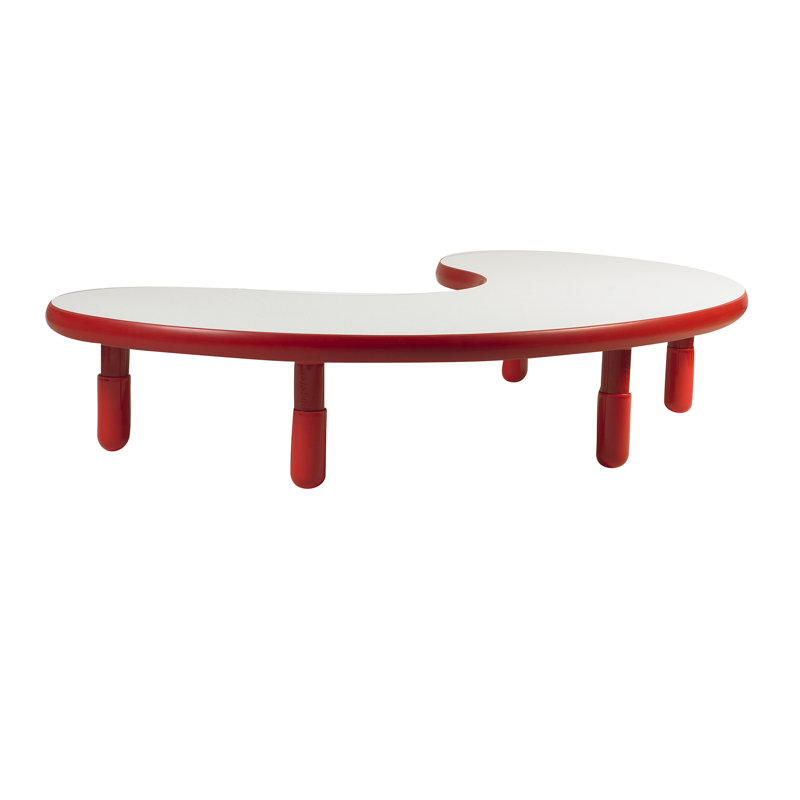 Table pour enfant BASELINE, Rouge pomme d'amour, H 22 po x L 38 po x L 65 po