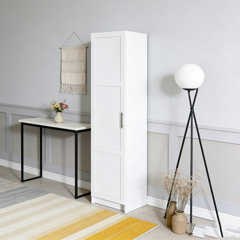 Tall Narrow Storage Cabinet, Black