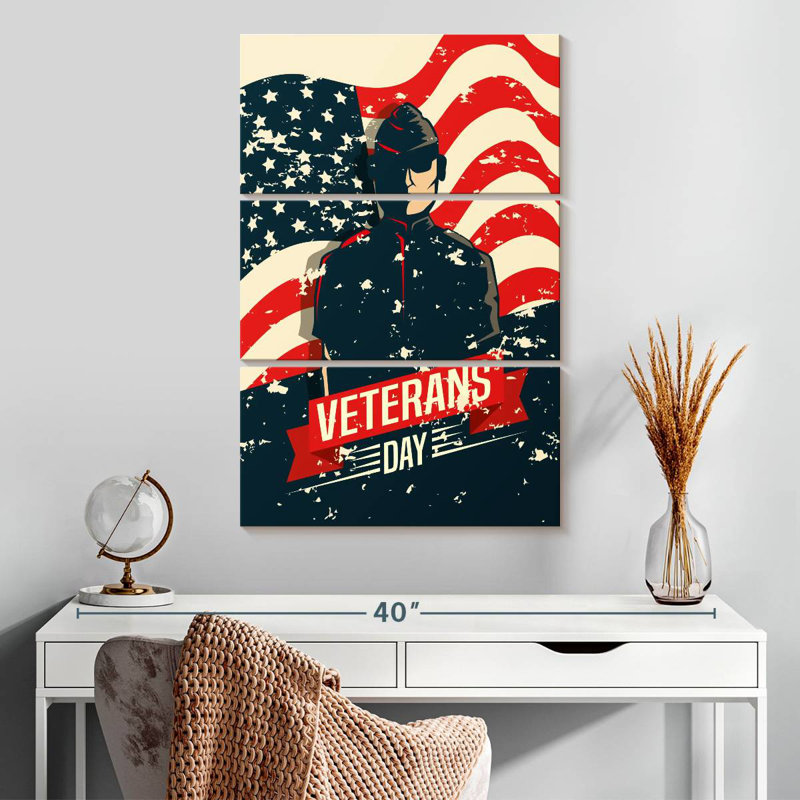 Patriotisme de Lelend, H 32 po x l 20 po