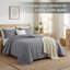 Ensembles de courtepointe en microfibre gaufrée pour grand lit | Couvre-lit de qualité hôtelière-123141037-121432087