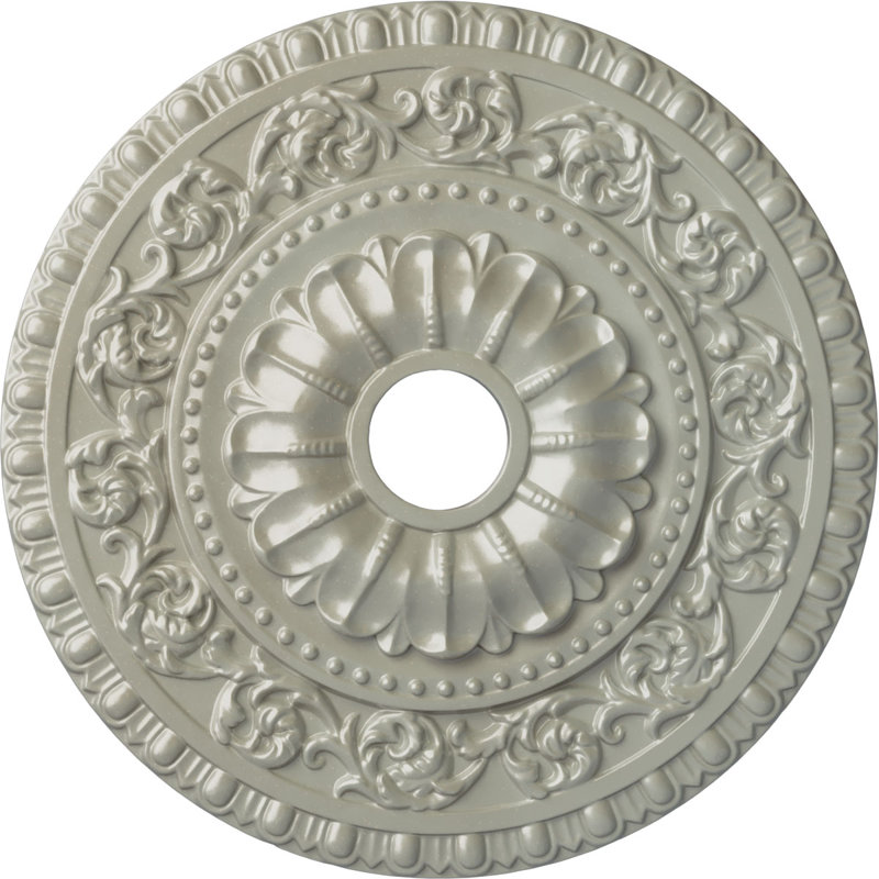 Médaillon de plafond Endurathane Vaduz, DE 23 1/2 po x P 3 1/2 po x P 2 1/8 po (convient aux auvents jusqu'à 3 1/2 po), fini cuivre peint à la main