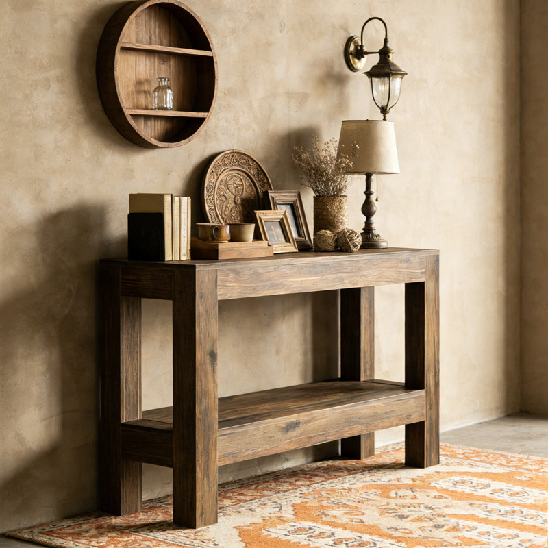 Farmhouse 2-Tier Entryway Sofa Table