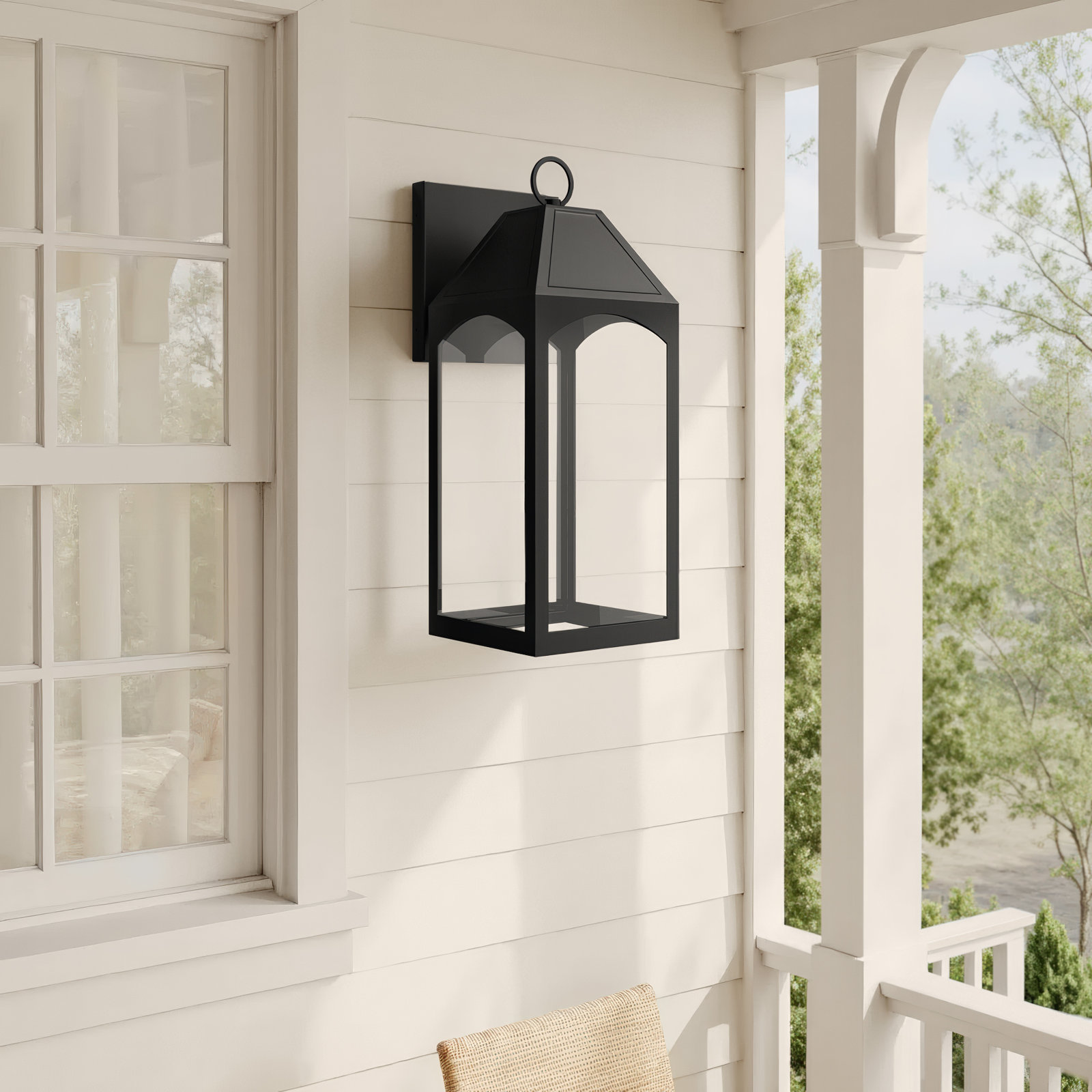 Adamsville Single Light Outdoor Wall Light, 16.75" H x 6" W x 7.75" D