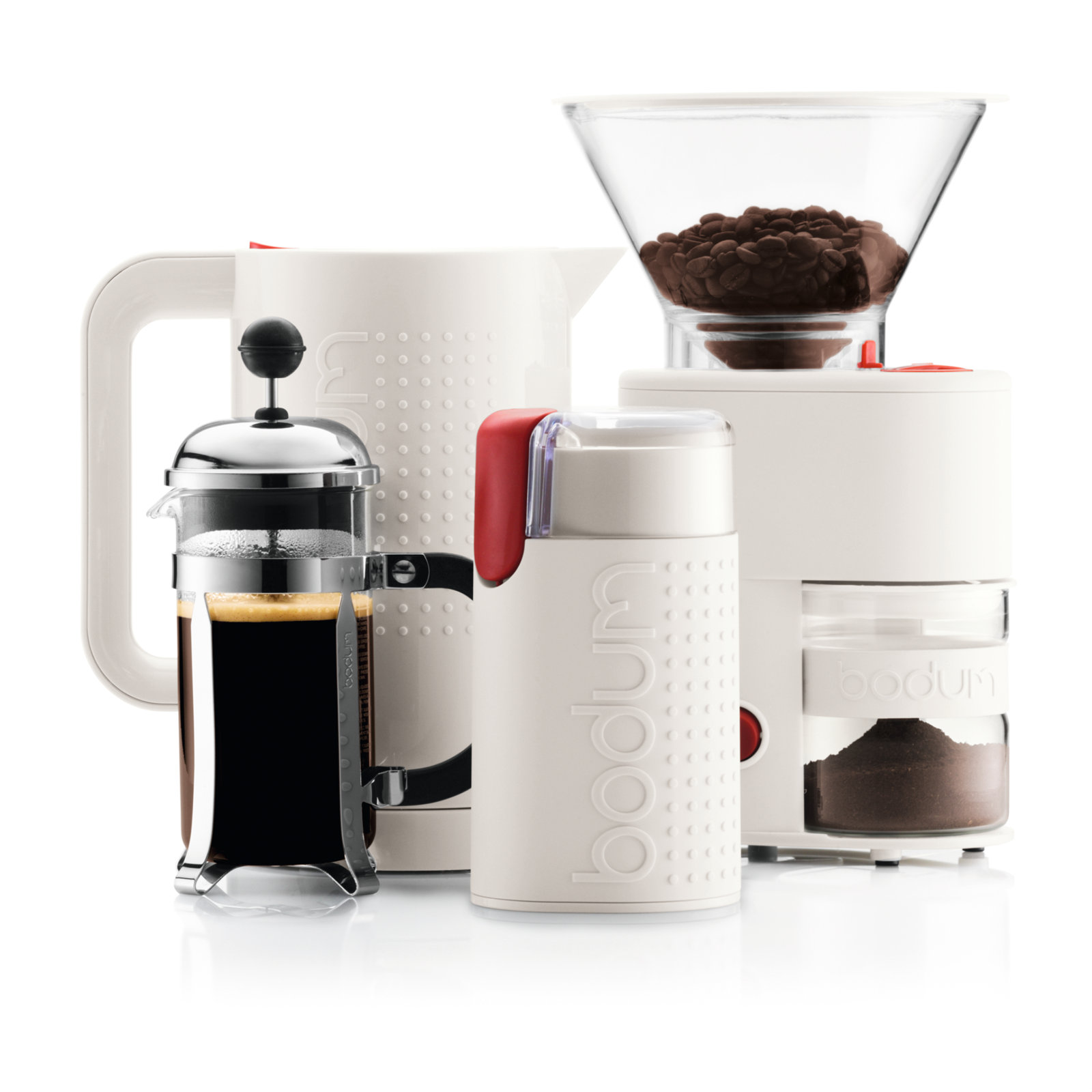 Bistro Electric Blade Coffee Grinder, Off White