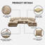 5 Seater Corduroy Corner Sectional-1792938361
