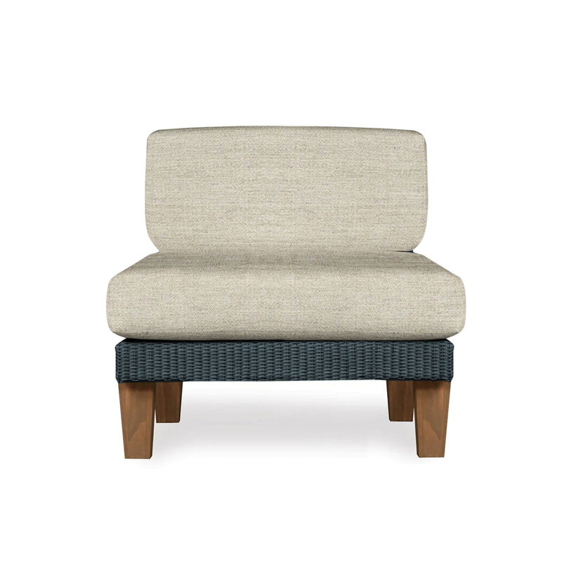 Catalina Outdoor Teak Lounge Chair, Loveboat Mint, Bark