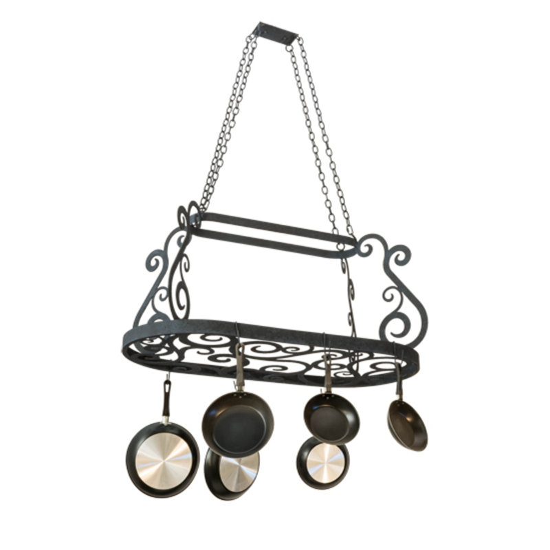 Neo 48" Steel Handcrafted Oval Hanging Pot Rack