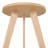 Round Accent Side Table with Wood Frame