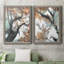Fall Tree I - ensemble de 2 peintures encadrées-925247197-925247173